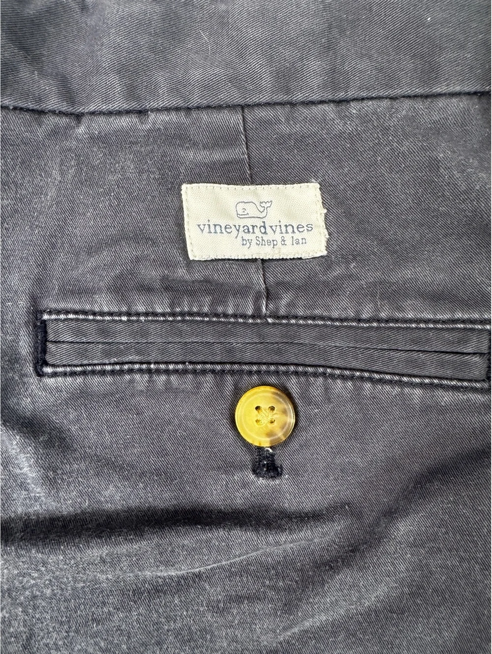 Vineyard Vines Boys Size 12 Navy Blue Stretch Cotton Chino Shorts